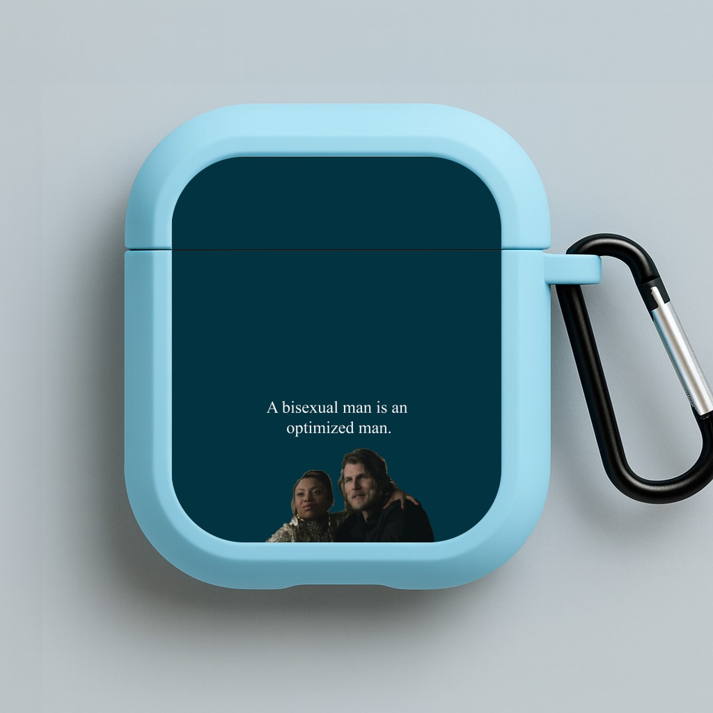 A Bisexual Man Blue AirPods Case