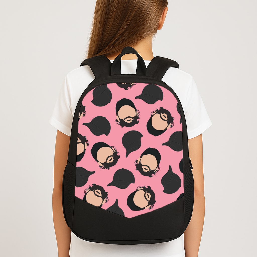 Joe And Hats Pattern Large School Bag