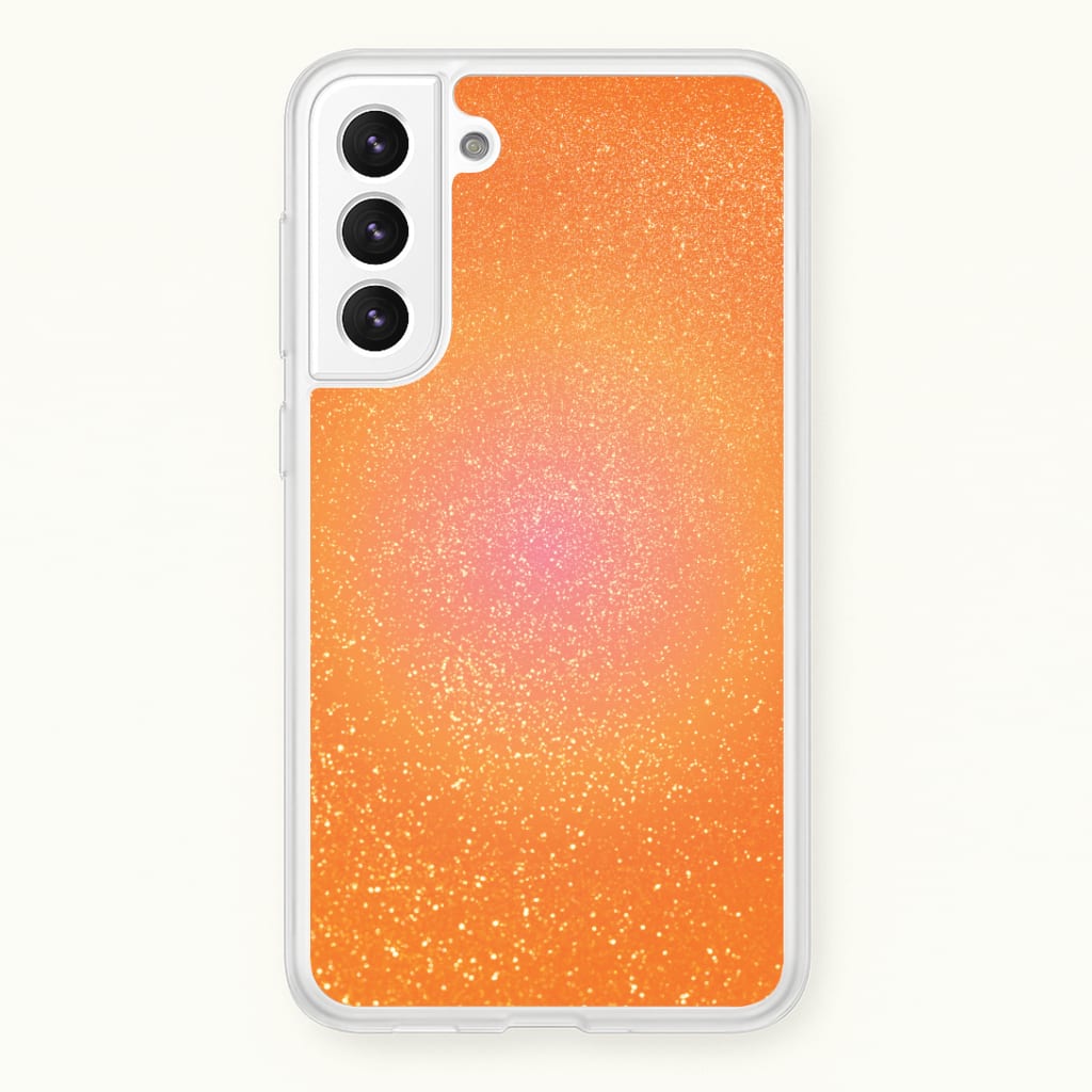 Orange Shimmer Phone Case - Galaxy S22