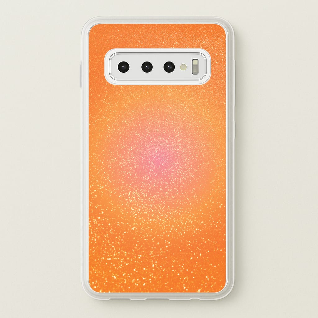 Orange Shimmer Phone Case - Galaxy S10