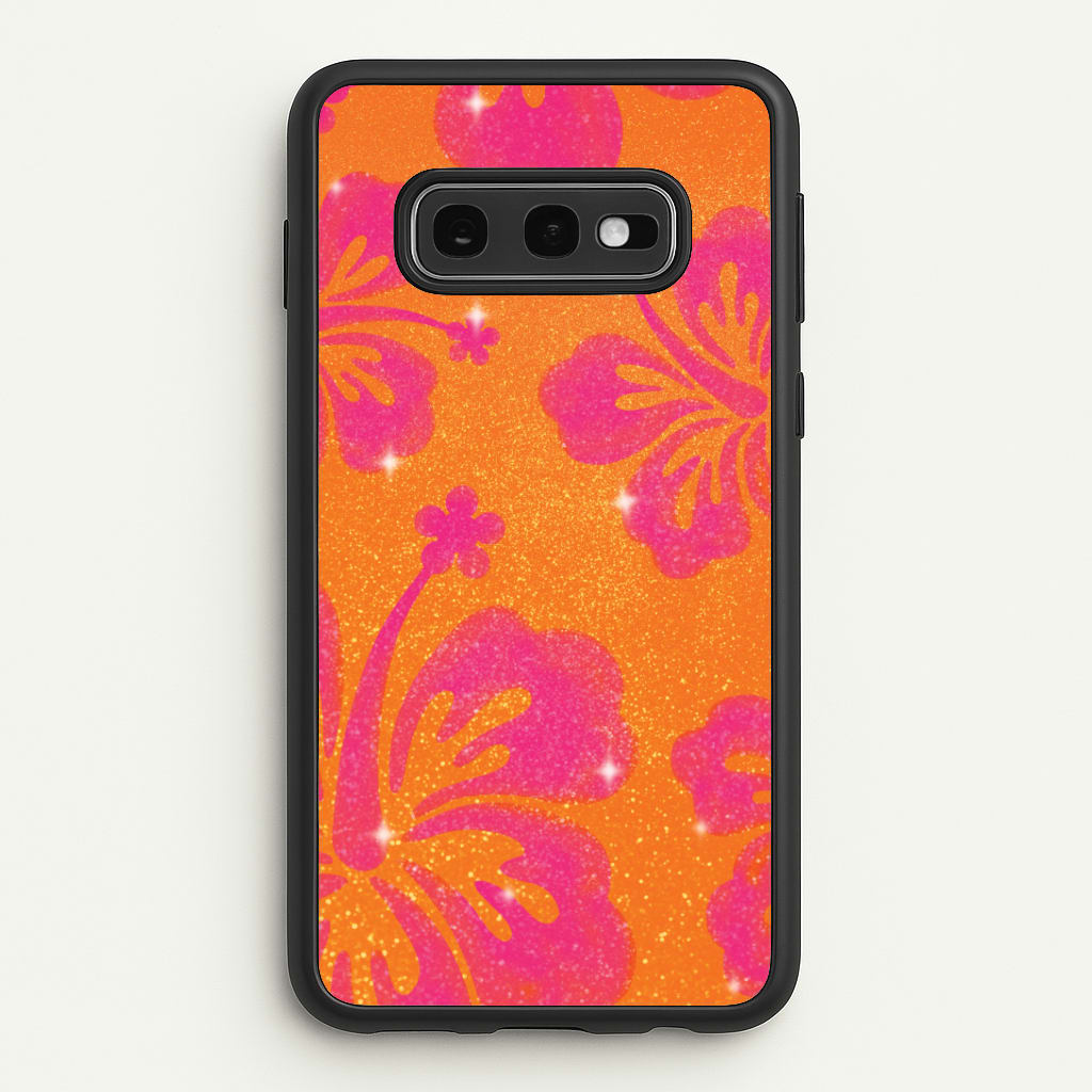 Shimmer Hibiscus Phone Case - Galaxy S10e