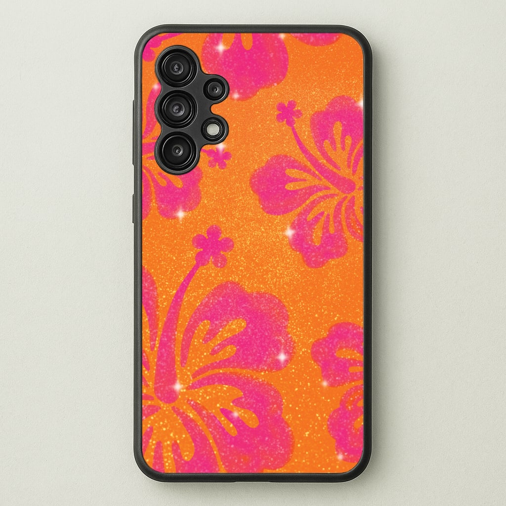 Shimmer Hibiscus Phone Case - Galaxy A13