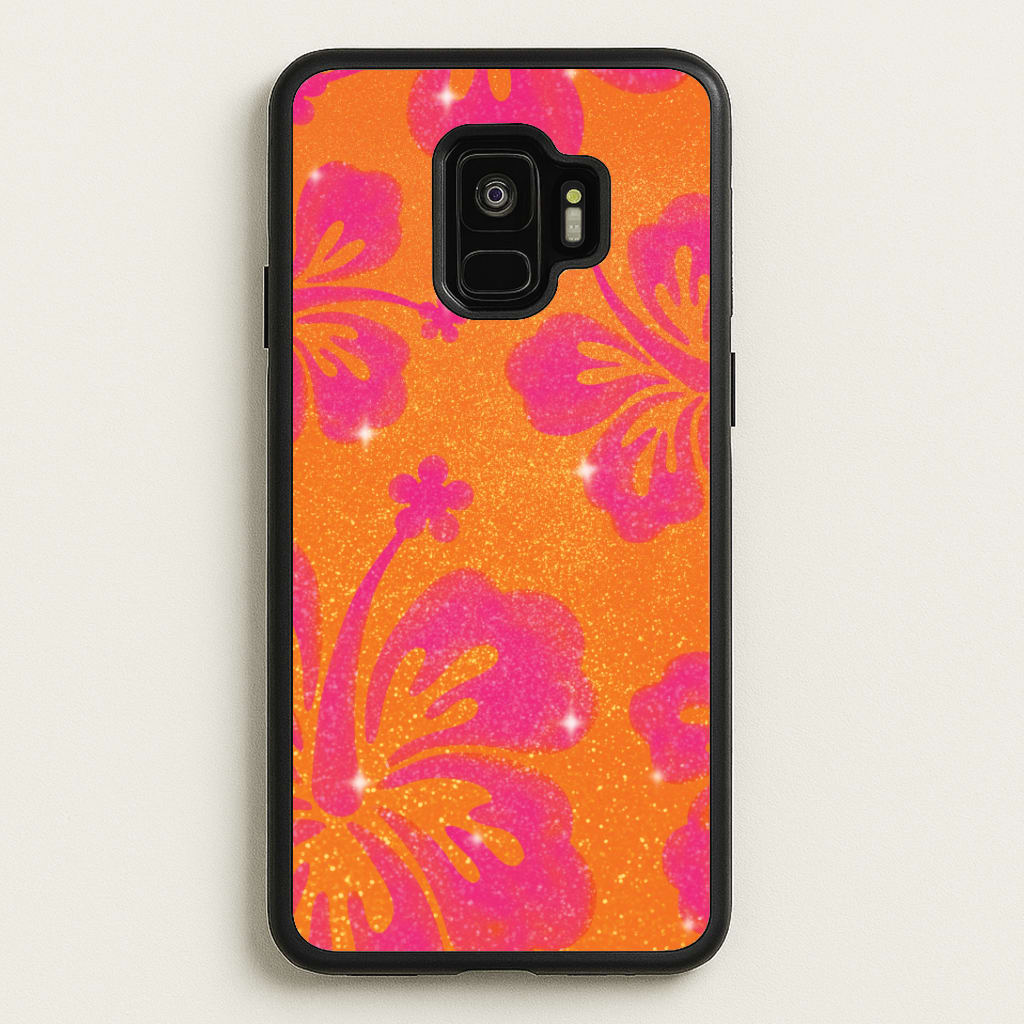 Shimmer Hibiscus Phone Case - Galaxy S9