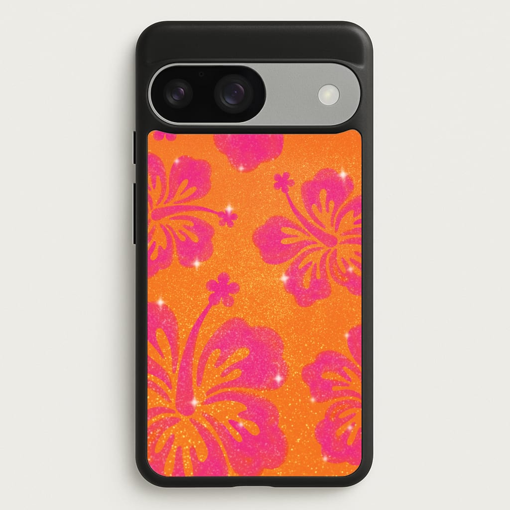 Shimmer Hibiscus Phone Case - Google Pixel 9 / 9 Pro