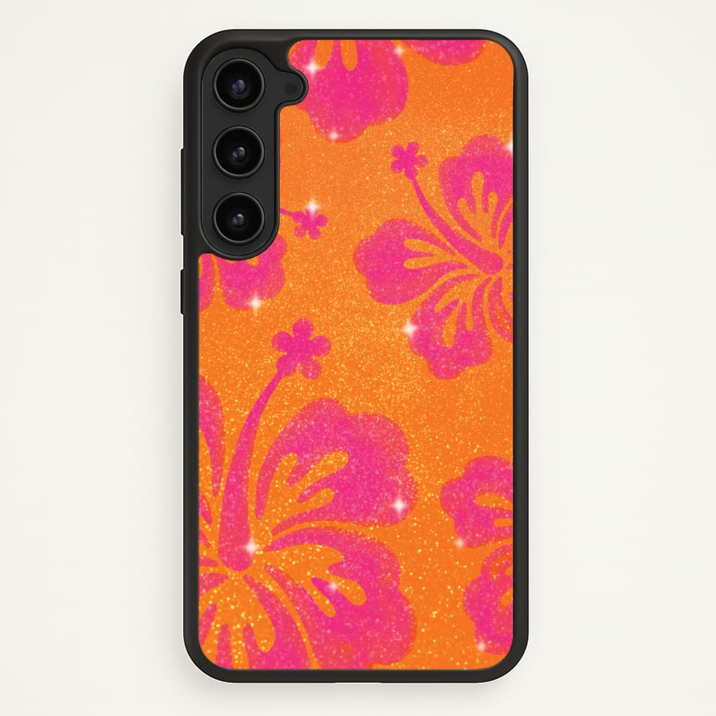 Shimmer Hibiscus Phone Case - Galaxy S23