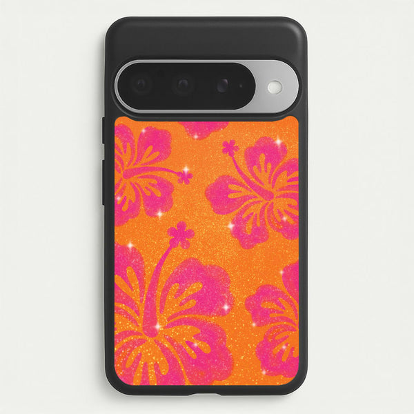Shimmer Hibiscus Phone Case - Google Pixel 10 Pro XL