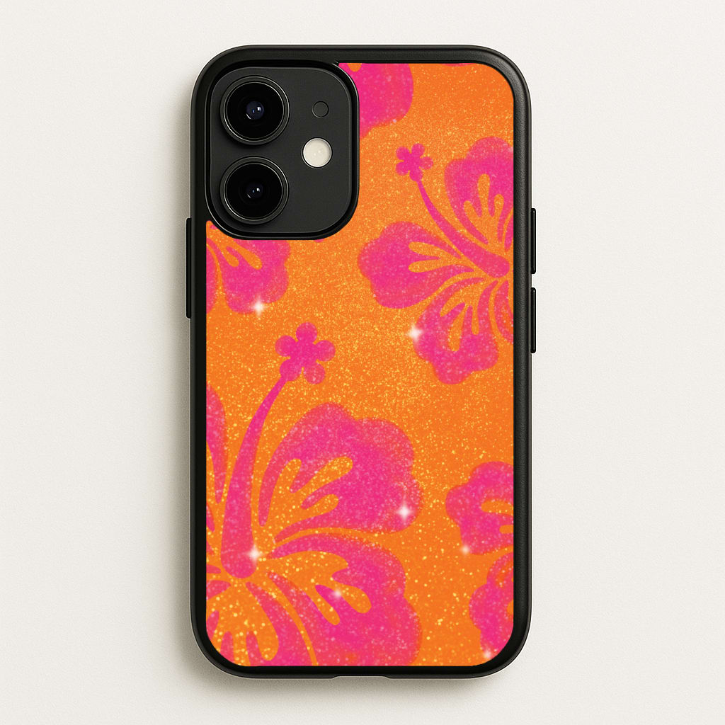 Shimmer Hibiscus Phone Case - iPhone 12 Mini