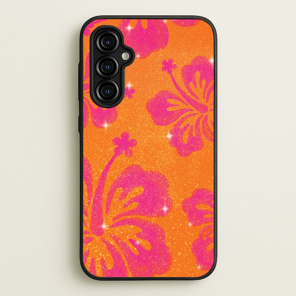 Shimmer Hibiscus Phone Case - Galaxy A54