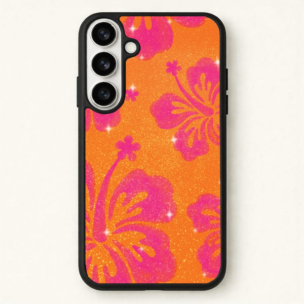 Shimmer Hibiscus Phone Case - Galaxy S26 Plus