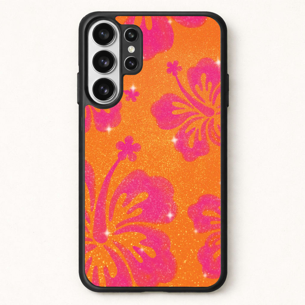 Shimmer Hibiscus Phone Case - Galaxy S26 Ultra