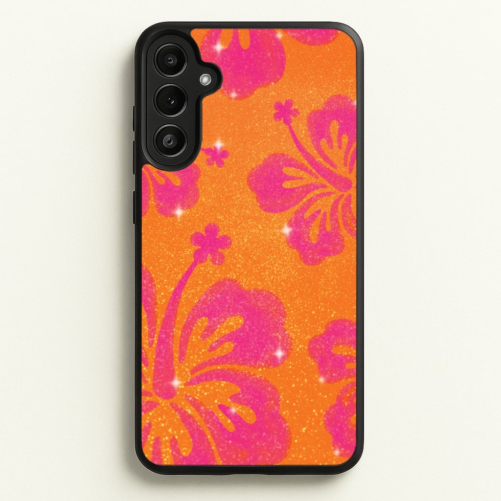 Shimmer Hibiscus Phone Case - Galaxy A34
