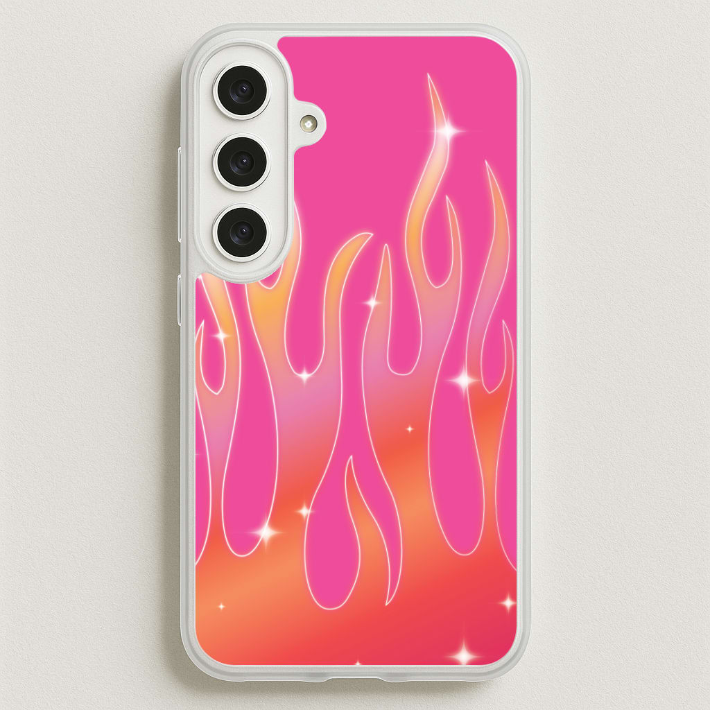 Sun Kissed Flame Phone Case - Galaxy S25FE