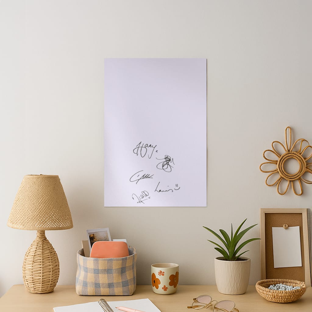 1D Signatures Art Print