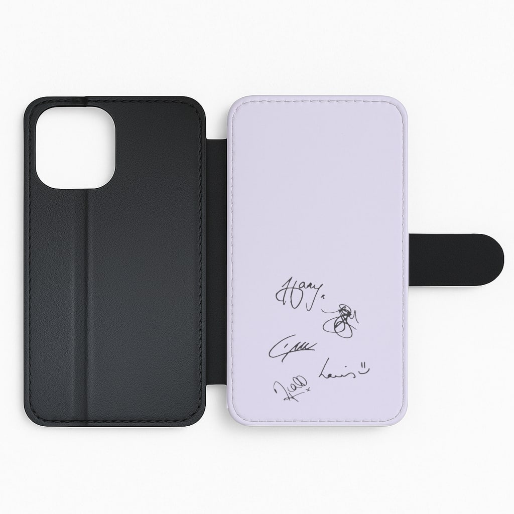 1D Signatures Flip Phone Case