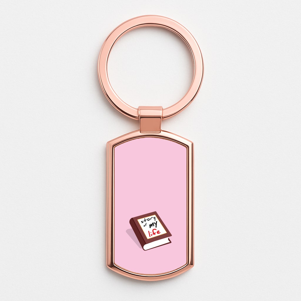 Story Of My Life Rose Gold Keyring