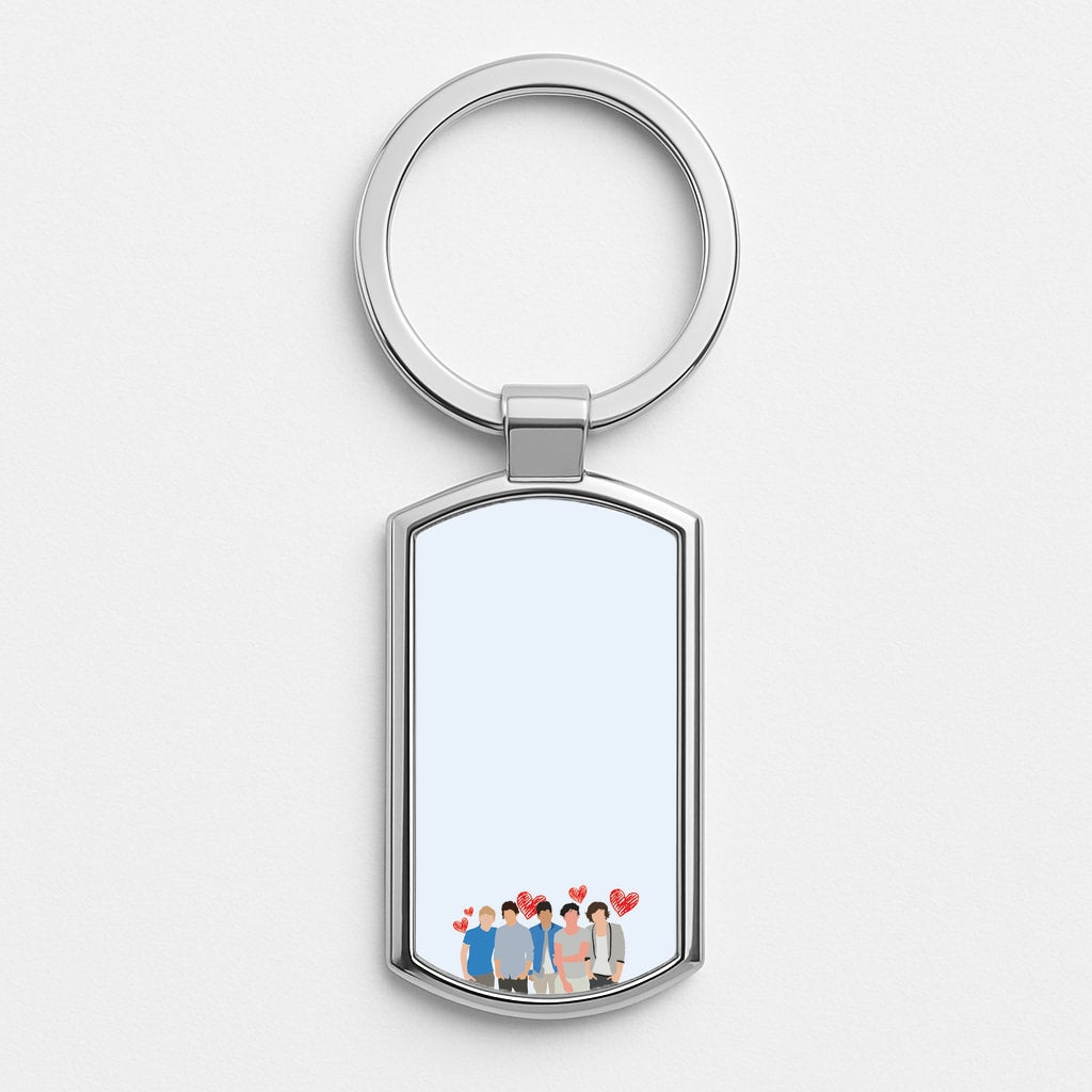 Love Band Silver Keyring