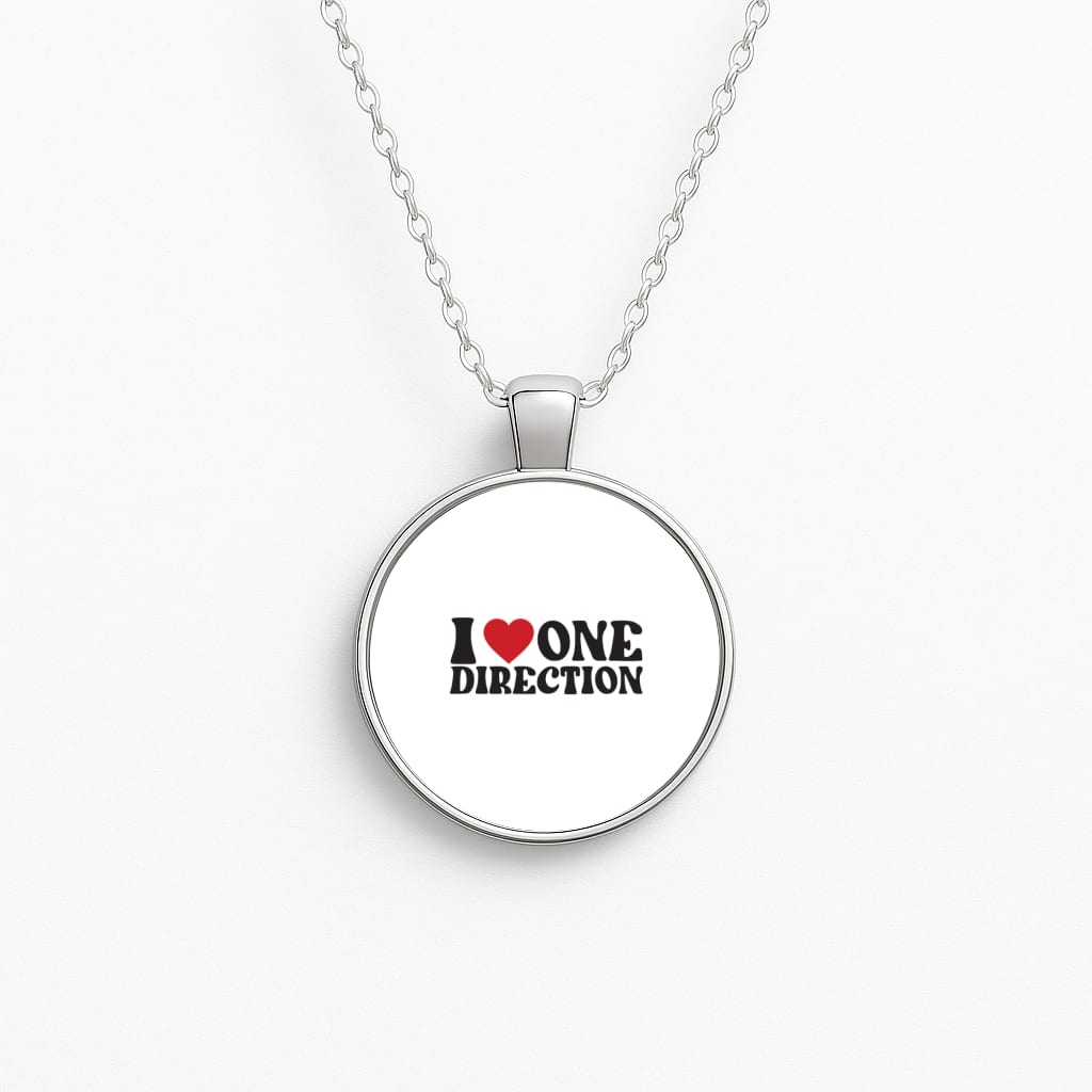 I Love Direction Circle Necklace