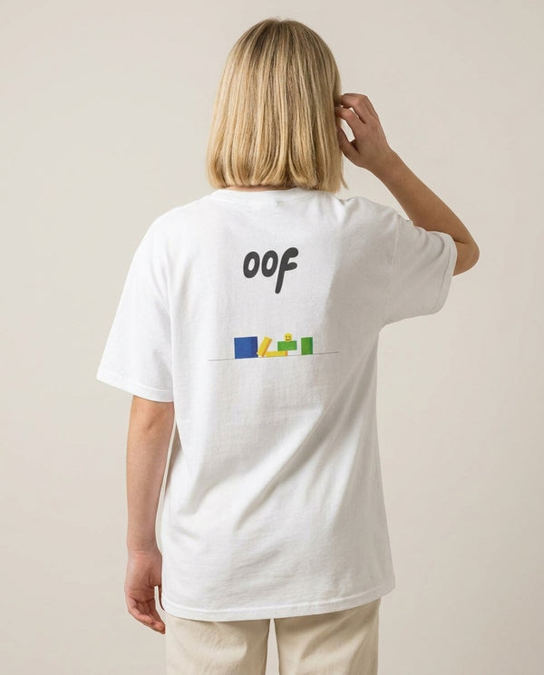 Oof T-Shirt — White Back, worn