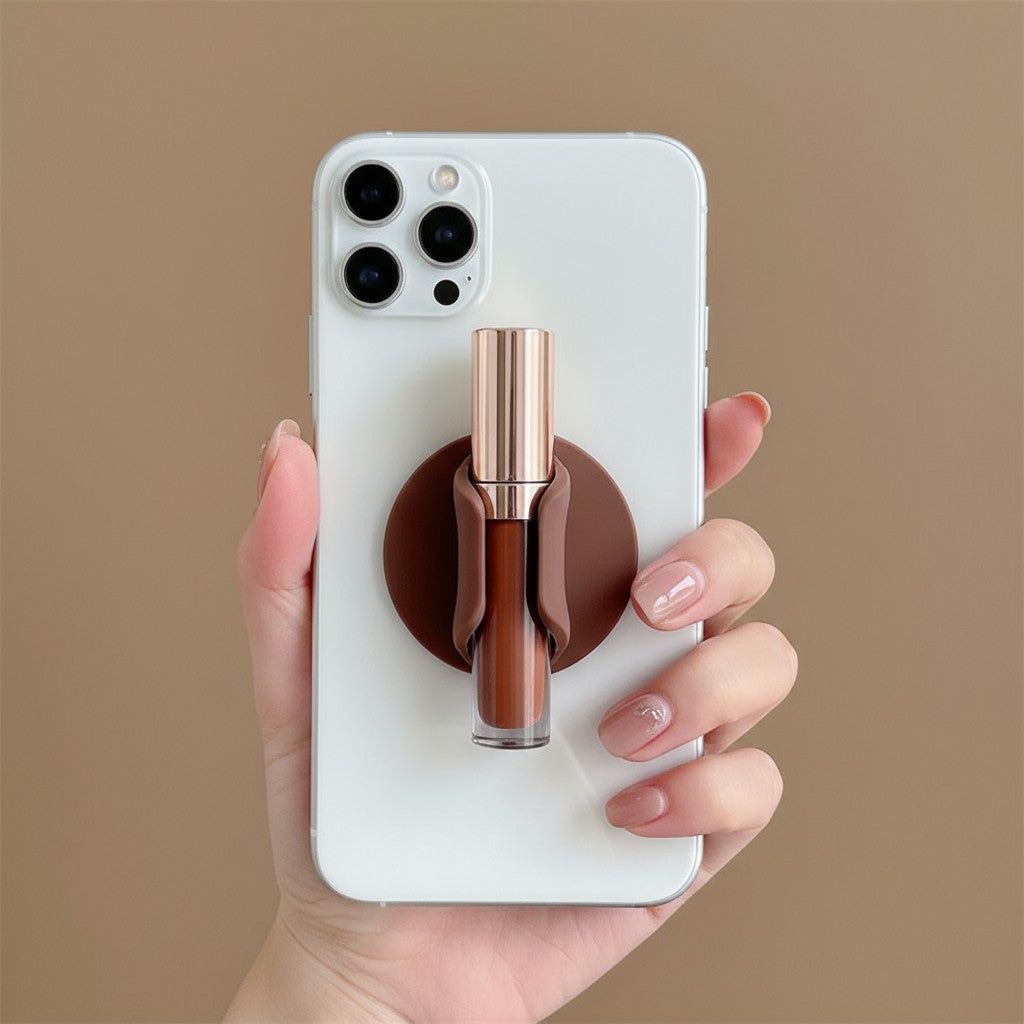 Lip Gloss Holder Sticker - Brown