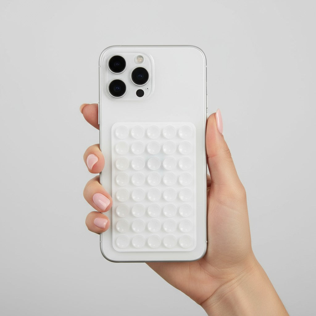 Double Sided Suction Cup Phone Mount - White