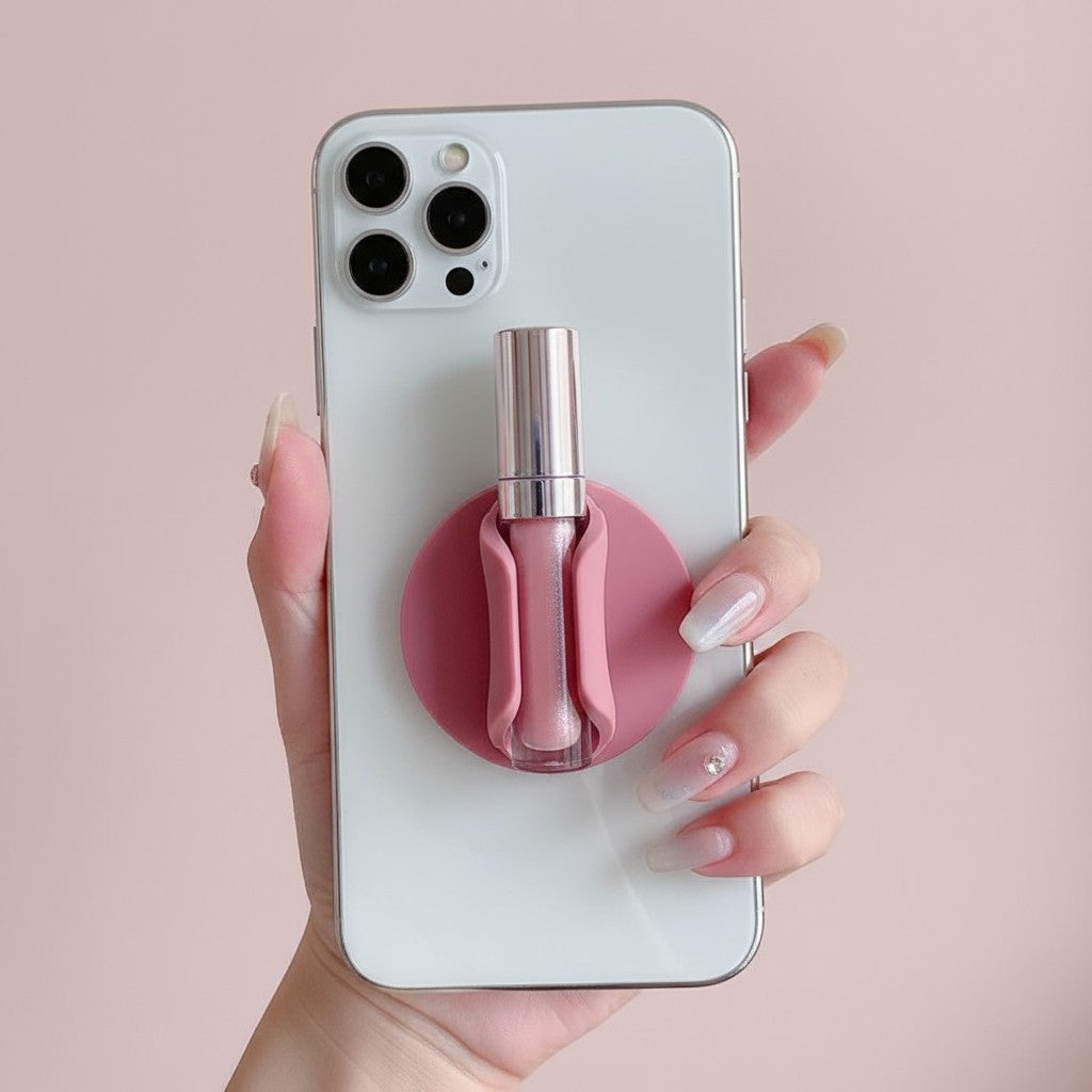 Lip Gloss Holder Sticker - Dusty Pink