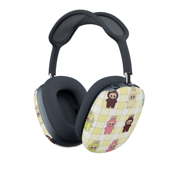 Cute Colourful Monsters Checkered Pattern AirPods Max Case