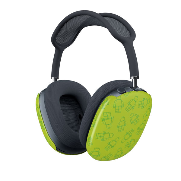 Bricks Figures Pattern Green AirPods Max Case