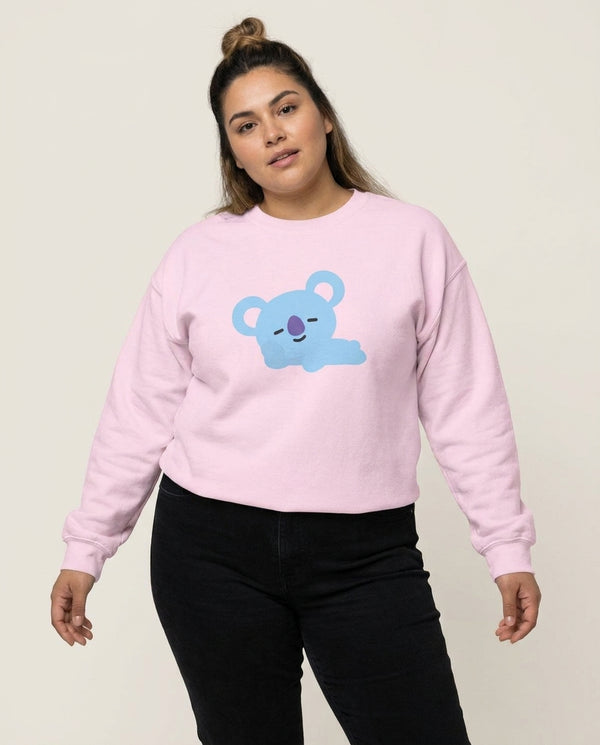 Koya 21 - K Pop Sweatshirt — Pink Front, worn
