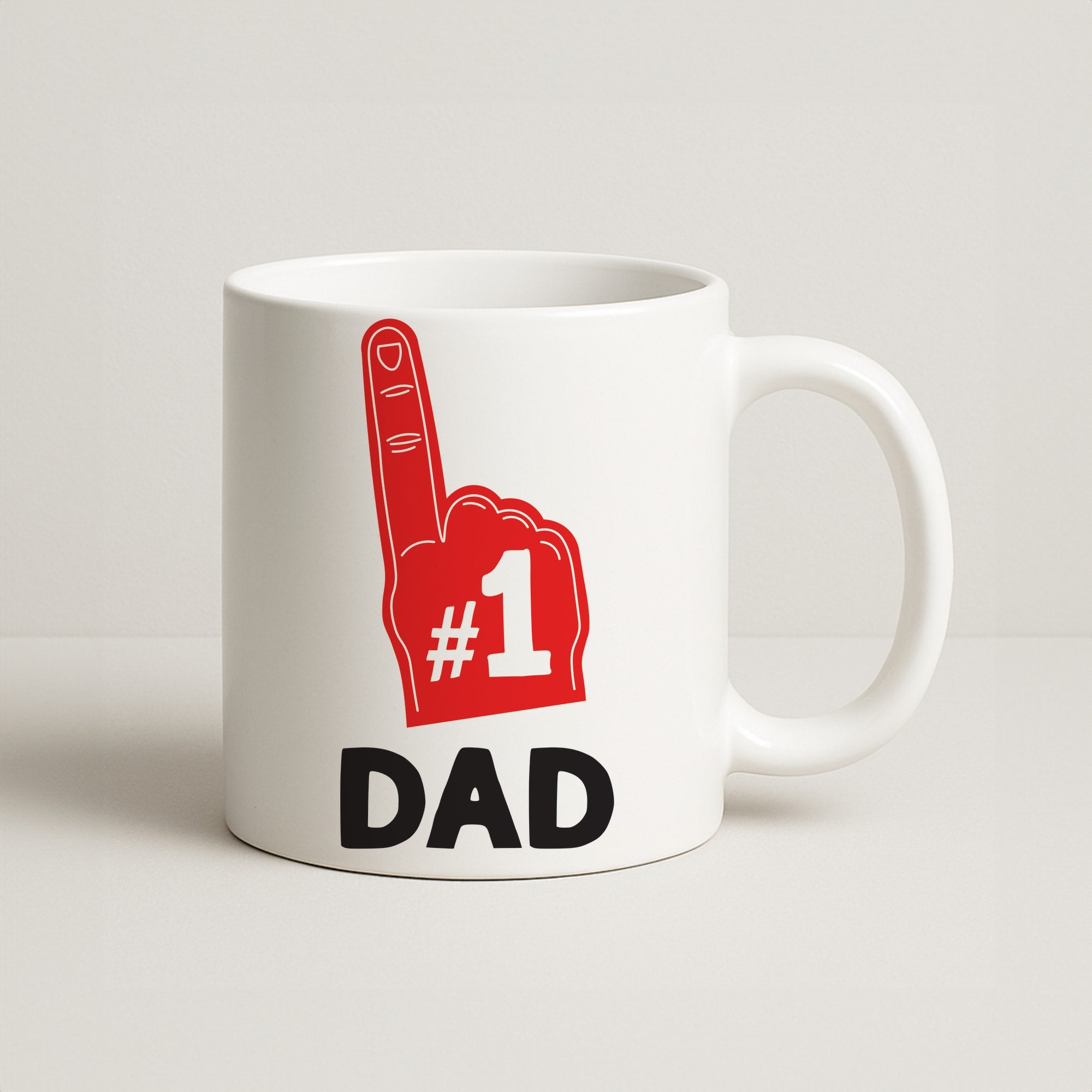 #1 Dad Foam Finger Coffee Mug