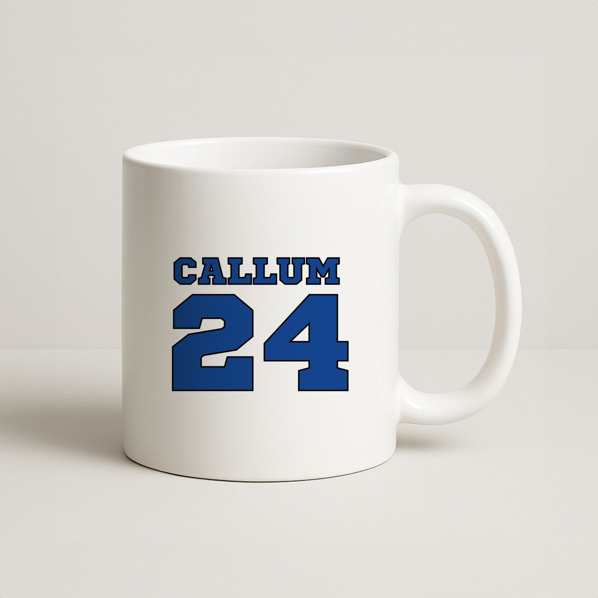 Dark Blue - Personalised Football Coffee Mug