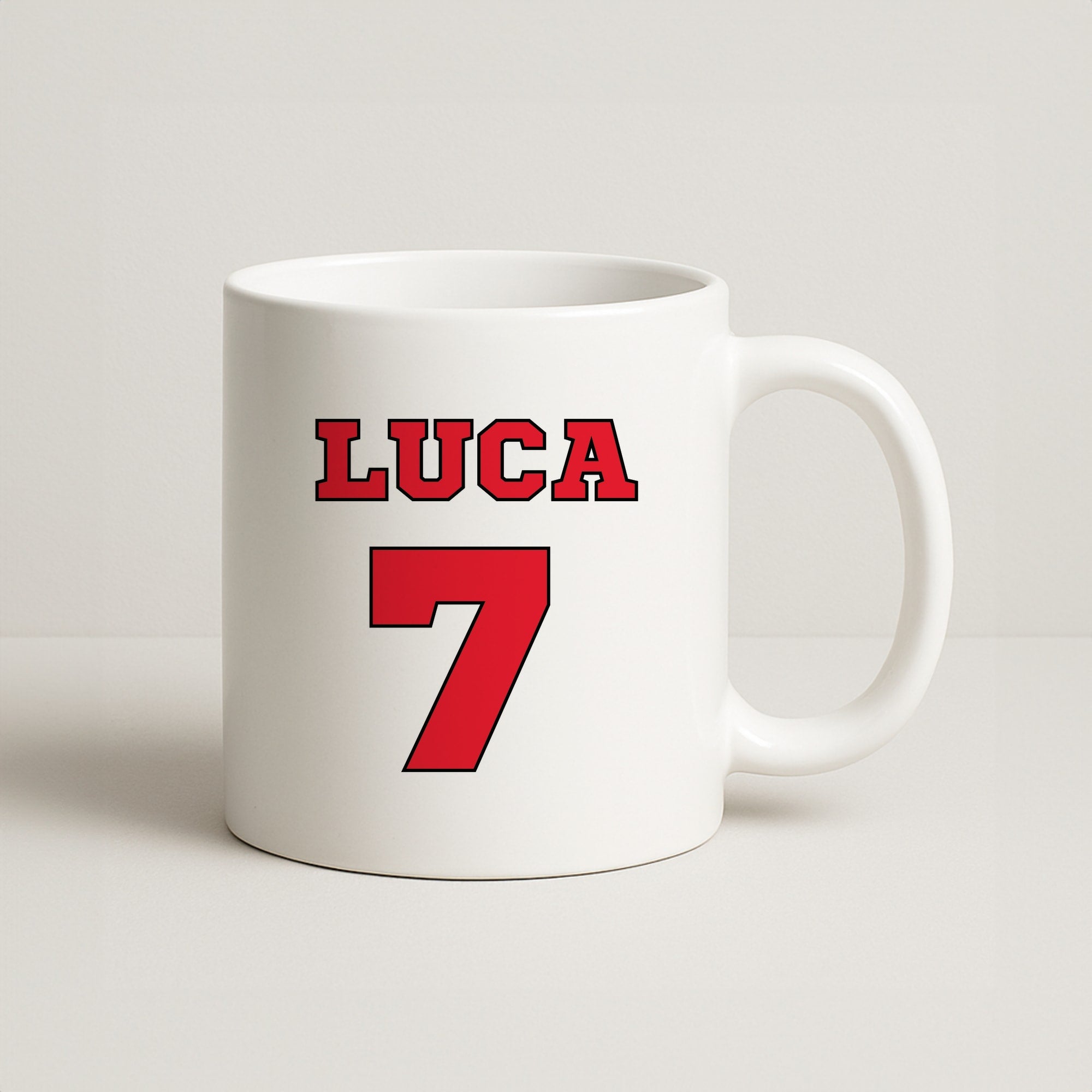 Red - Personalised Football Coffee Mug