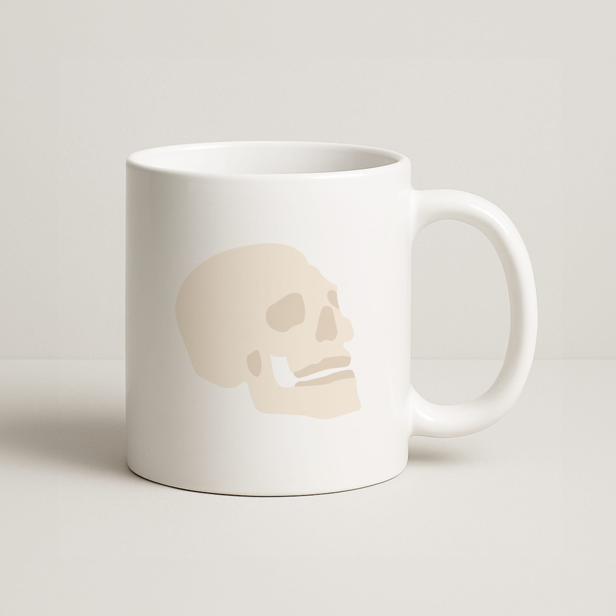 Skull Outline - Halloween Coffee Mug
