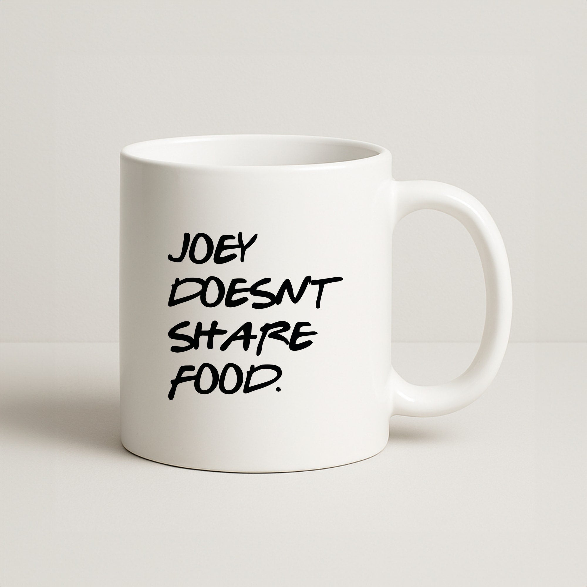 Joey Doesn't Share Food, Black Coffee Mug
