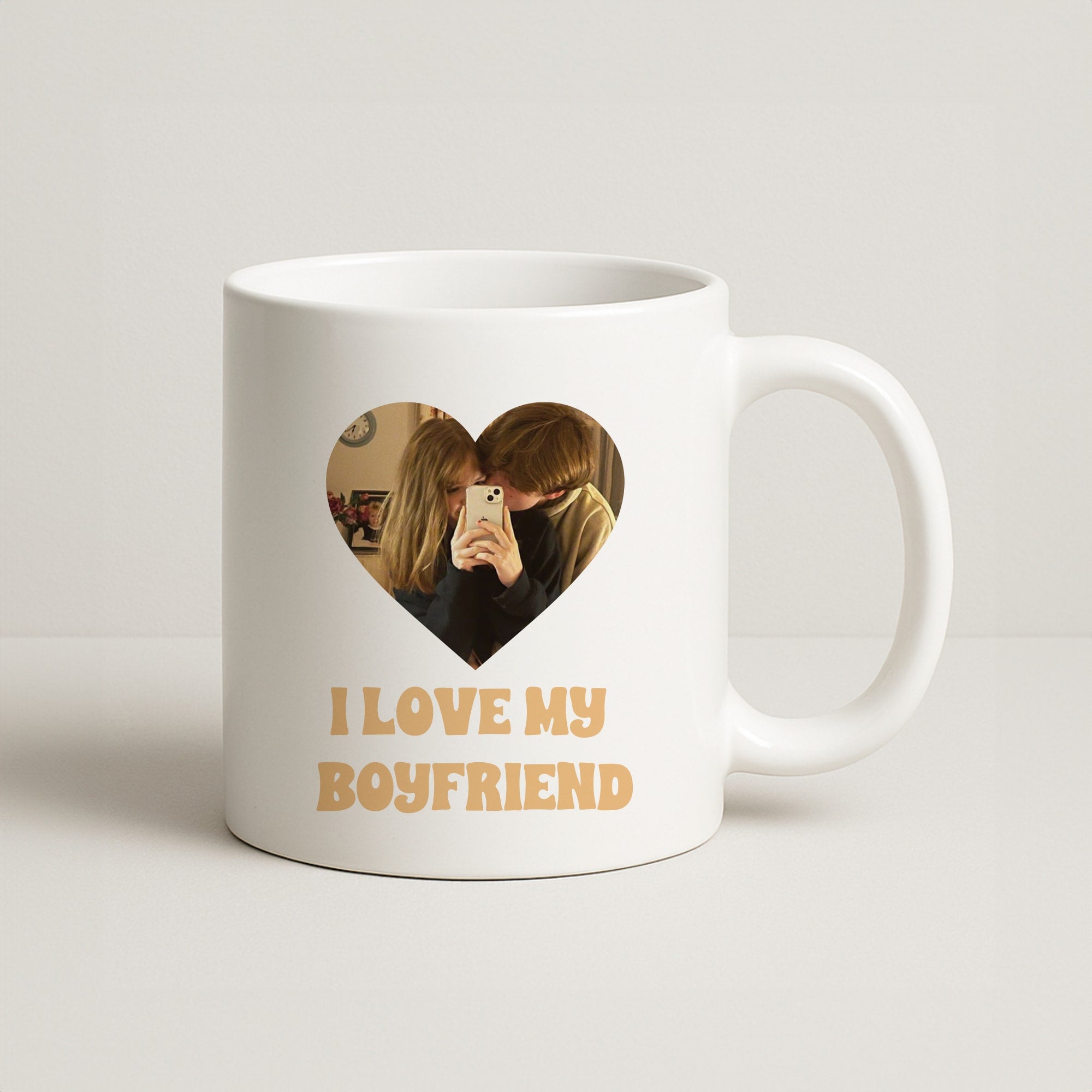 I Love My Boyfriend - Personalised Couples Coffee Mug