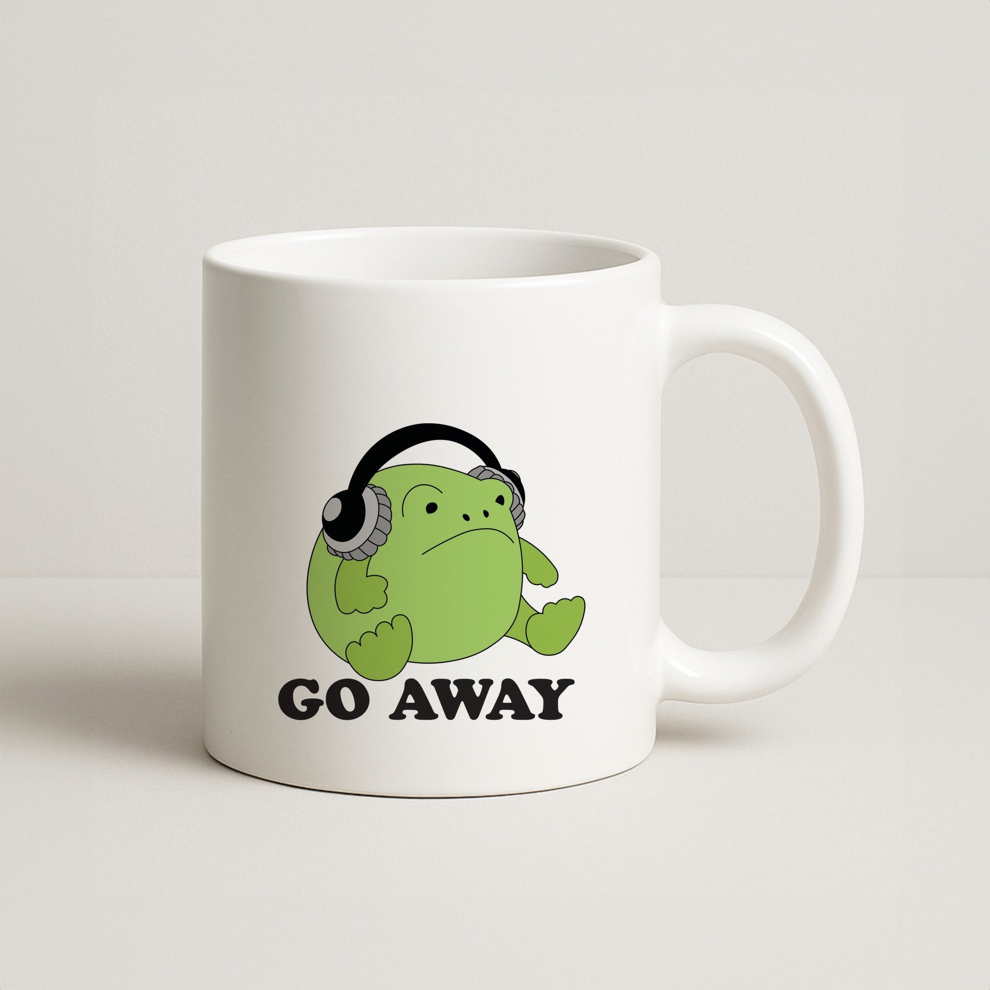 Go Away Grumpy Frog Coffee Mug