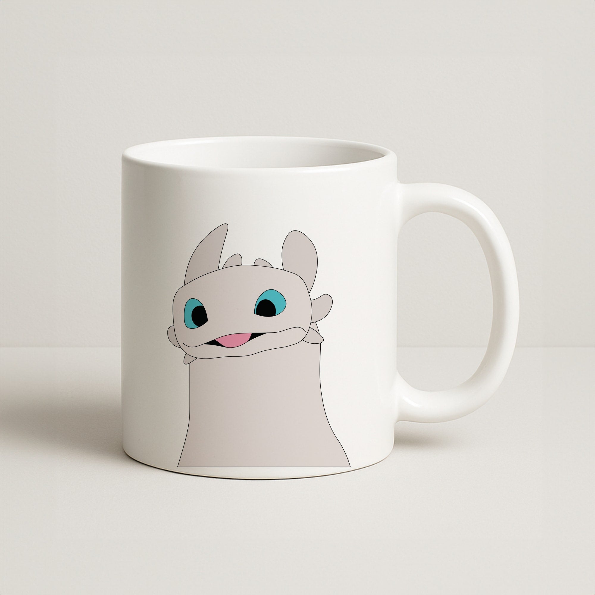 White Fury Dragon Coffee Mug