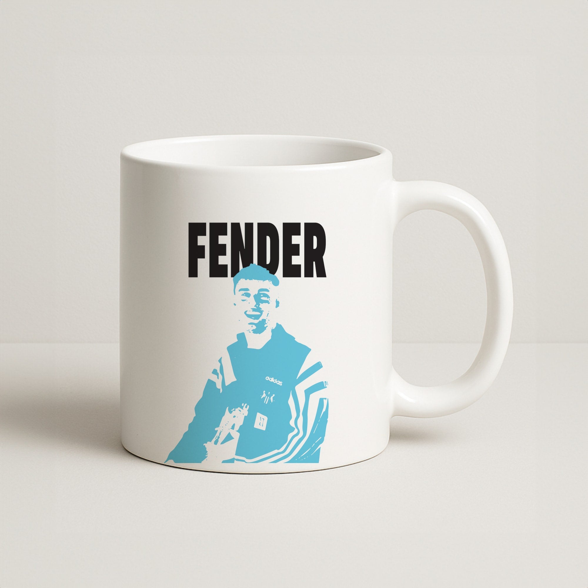 Fender Silhouette Blue Coffee Mug