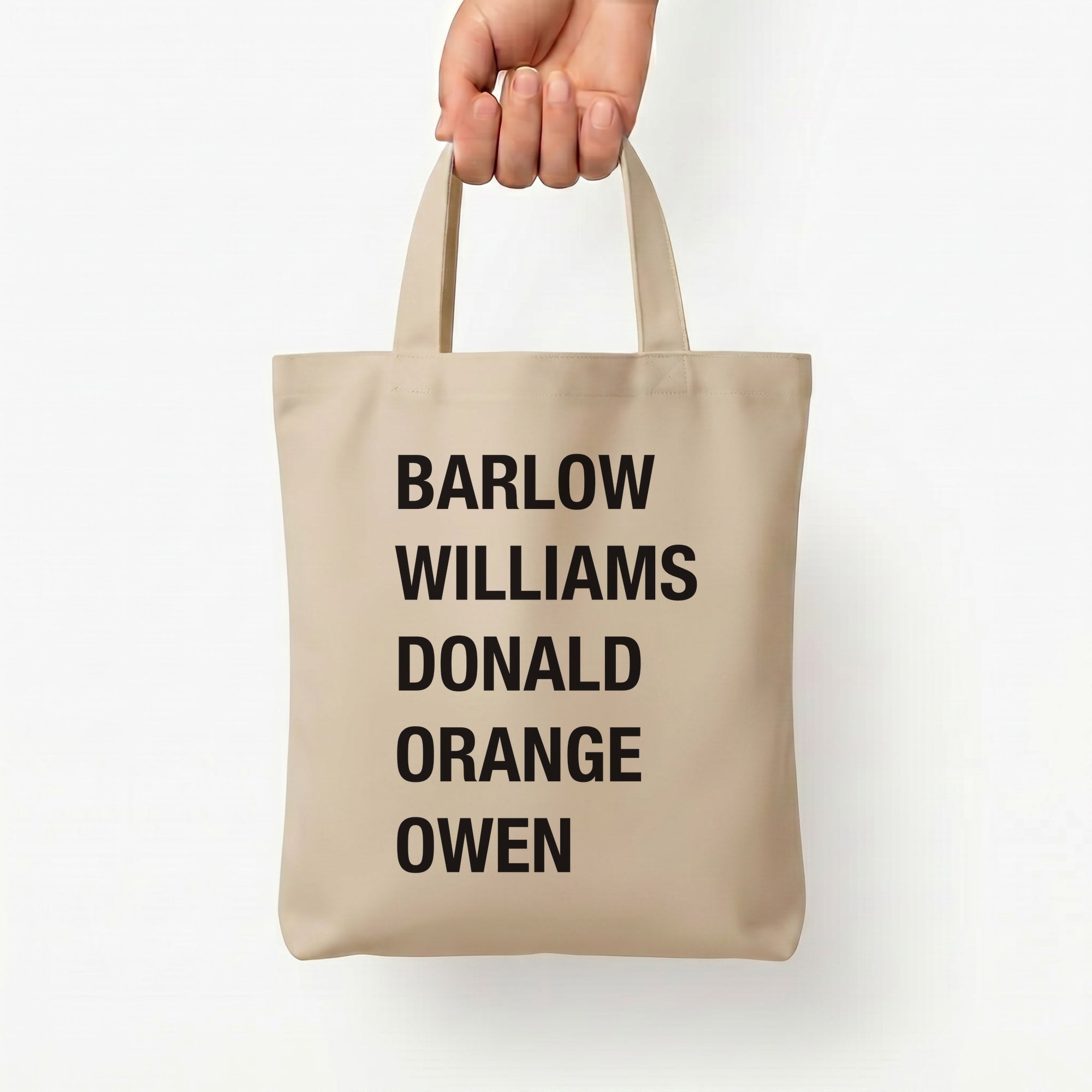 Take Band Members Names Tote Bag — Natural / Small