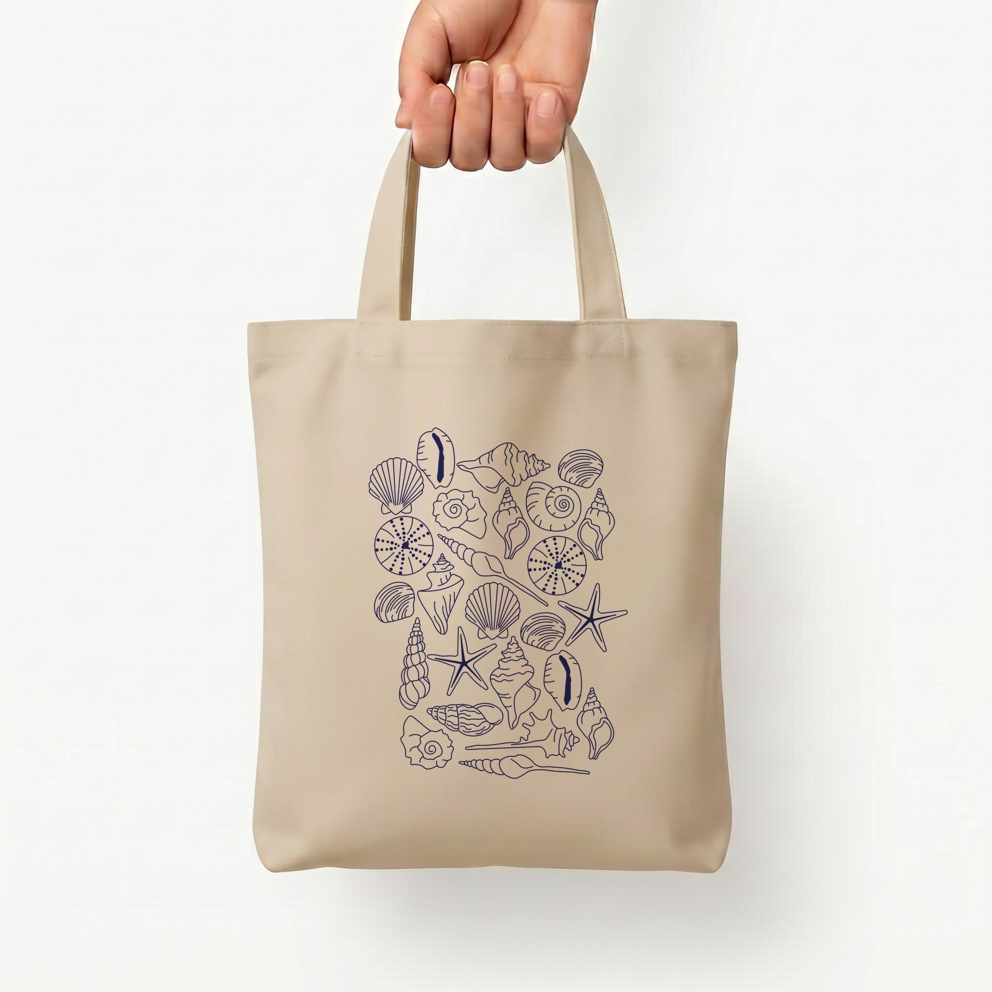 Sea Shells - Clean Girl Aesthetic Tote Bag — Natural / Small
