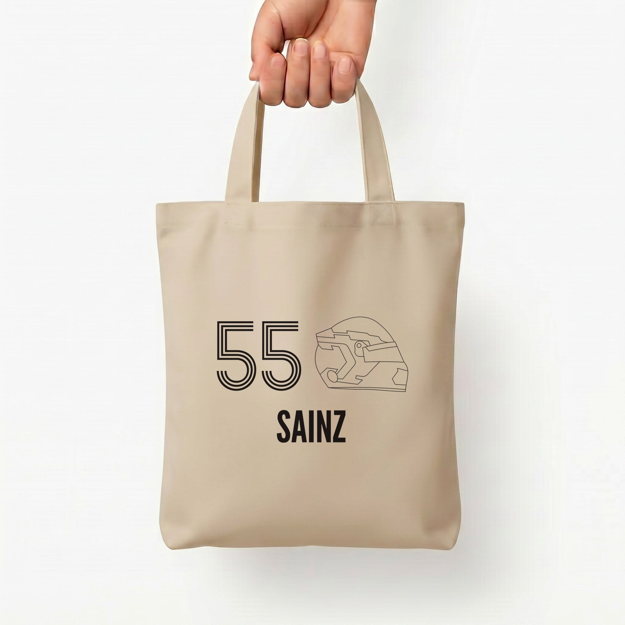 Sainz Helmet 2026 Tote Bag — Natural / Small