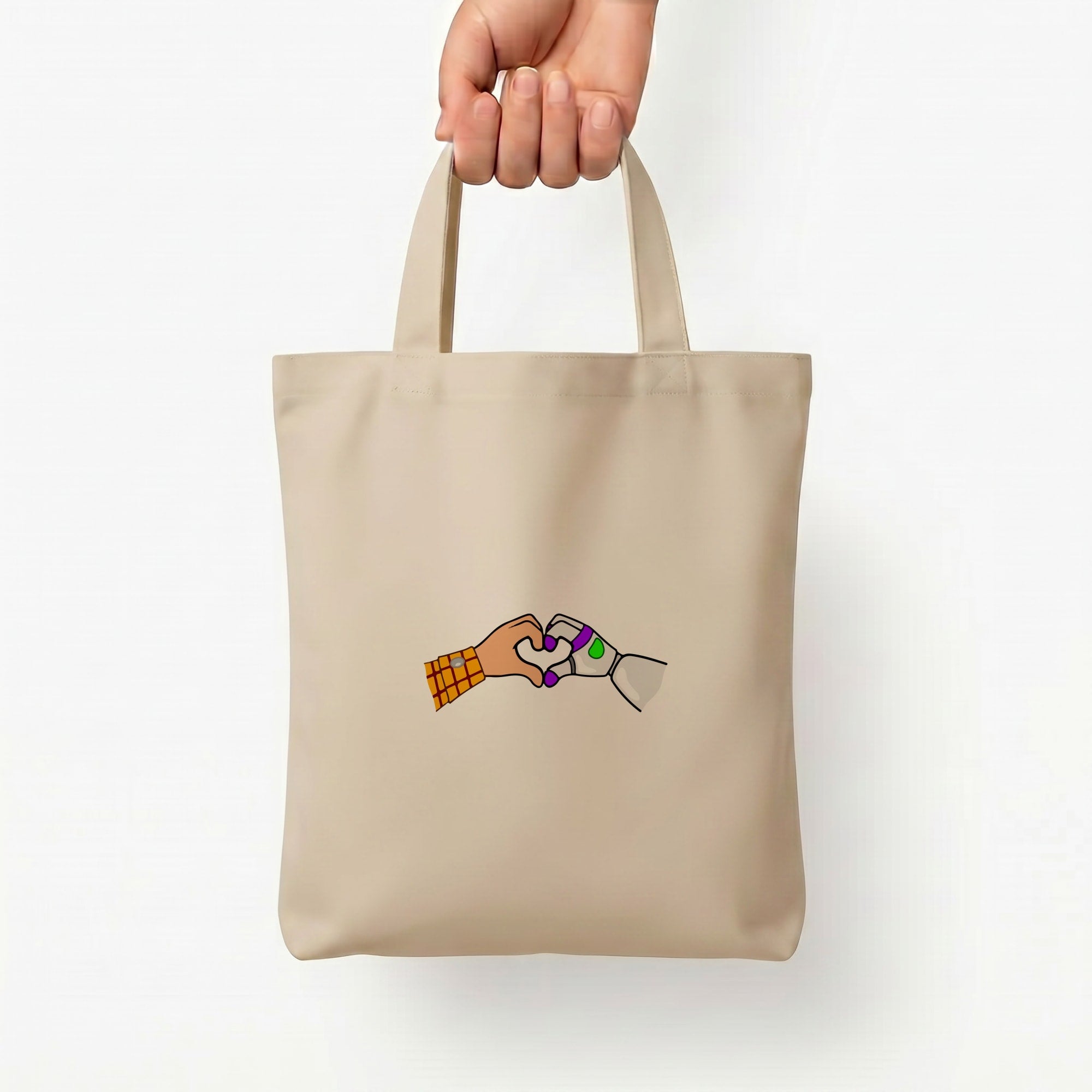 Woody And Buzz Love Tote Bag — Natural / Small