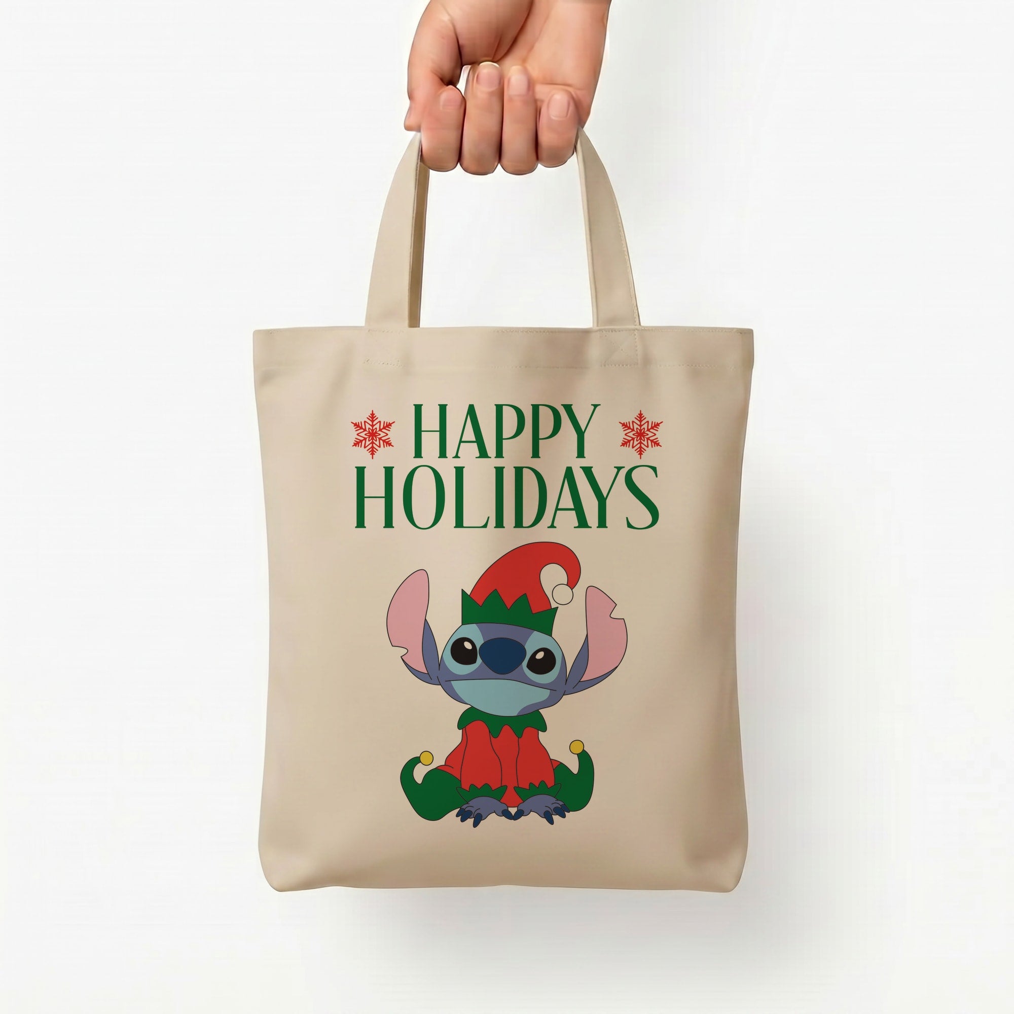 Cute Blue Alien Elf Tote Bag — Natural / Small
