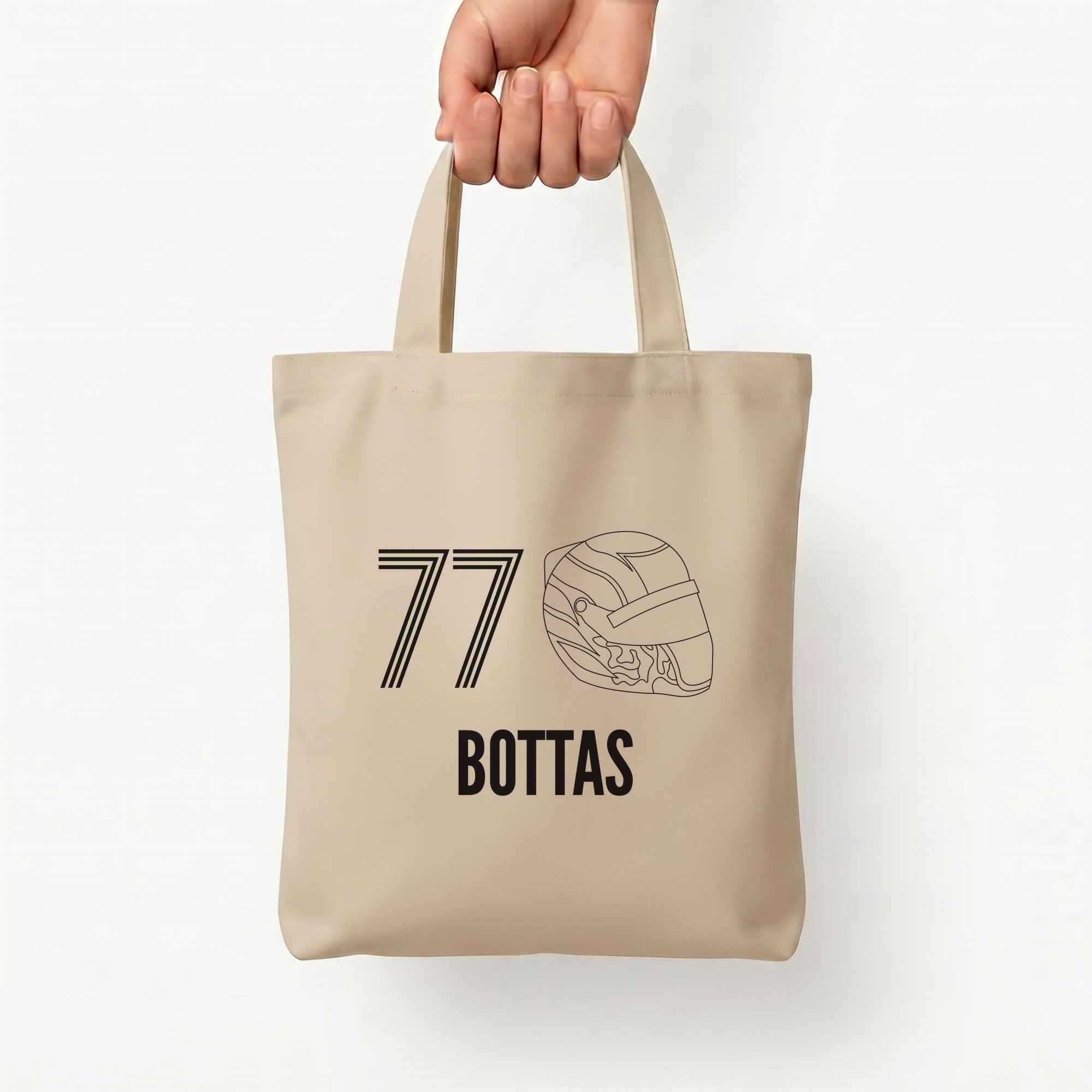 Bottas Helmet 2026 Tote Bag — Natural / Small