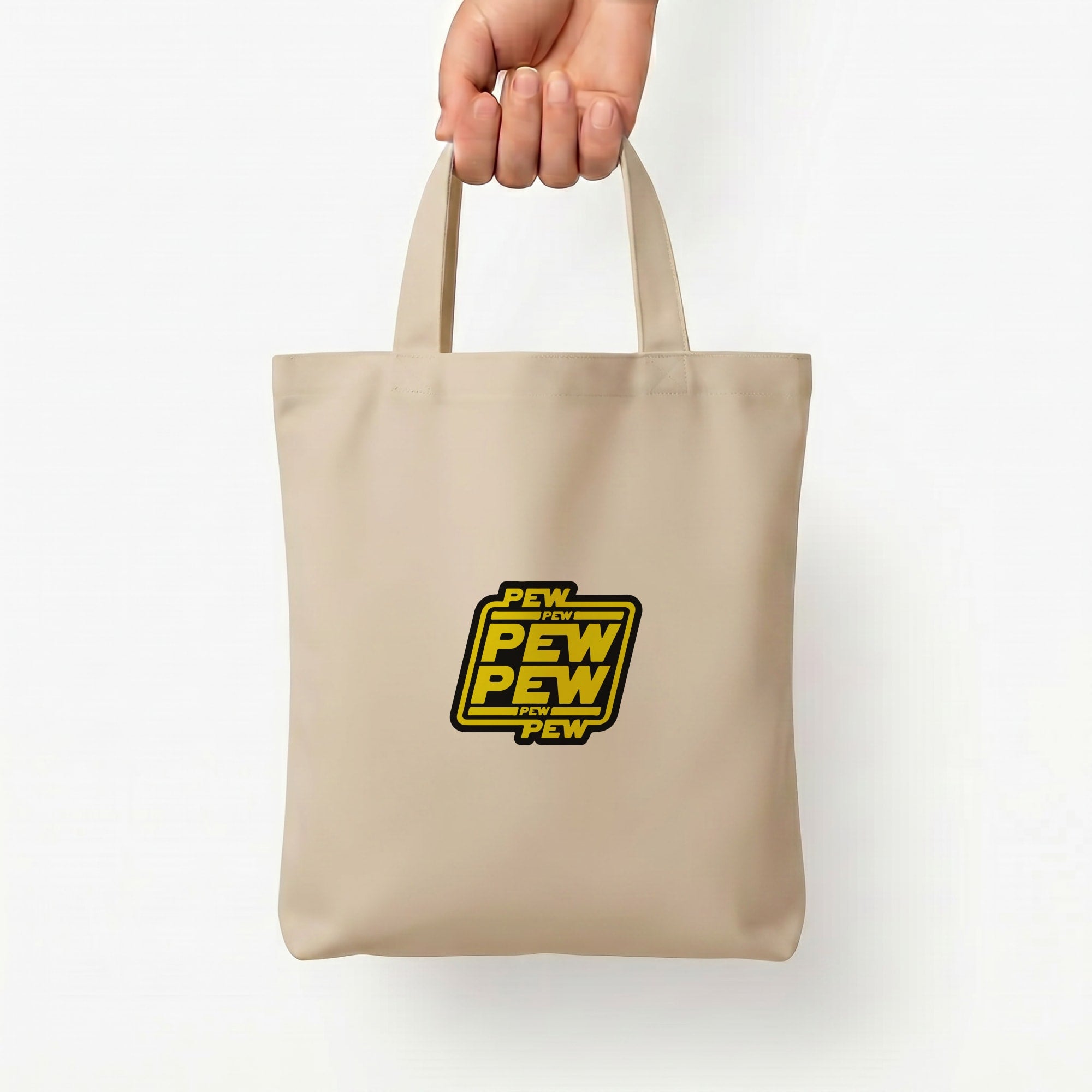 Pew Pew Tote Bag — Natural / Small