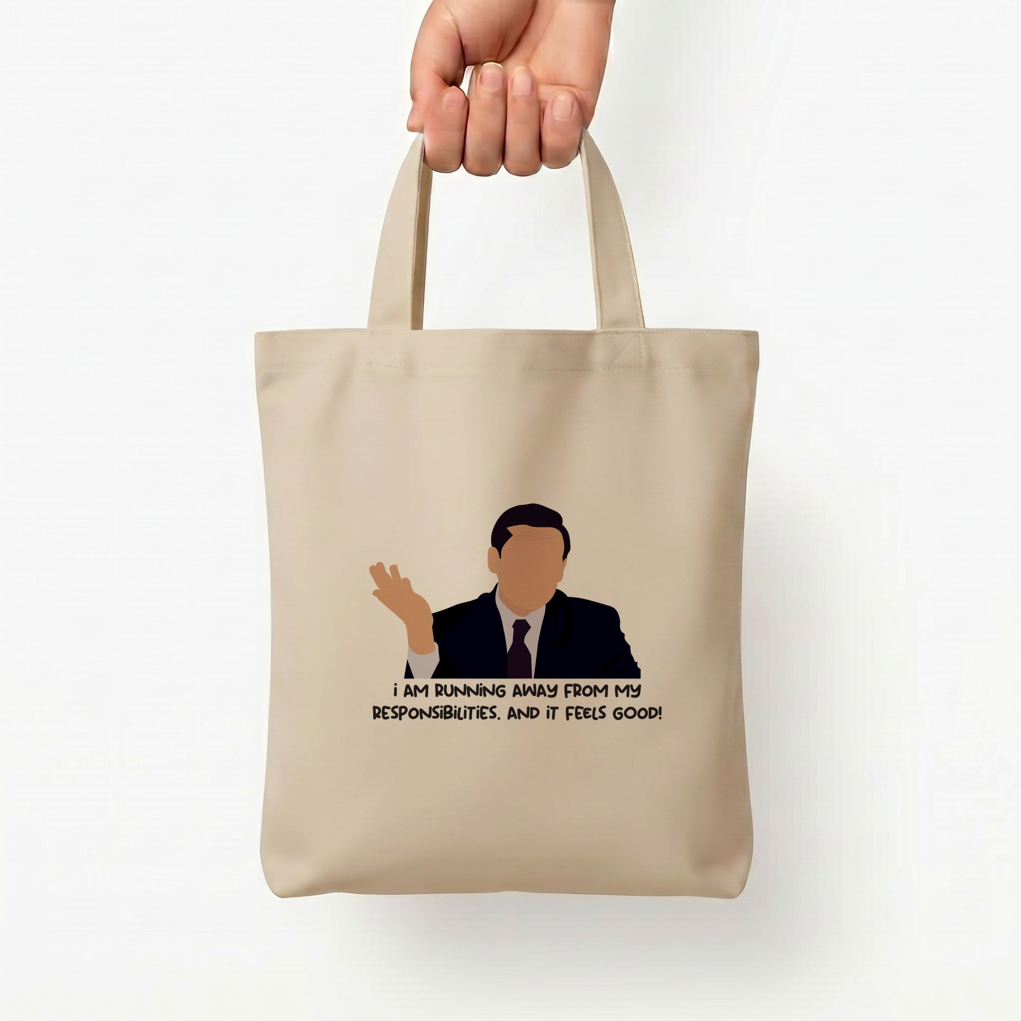 I Am Running Away From My Responsibilities Tote Bag — Natural / Small