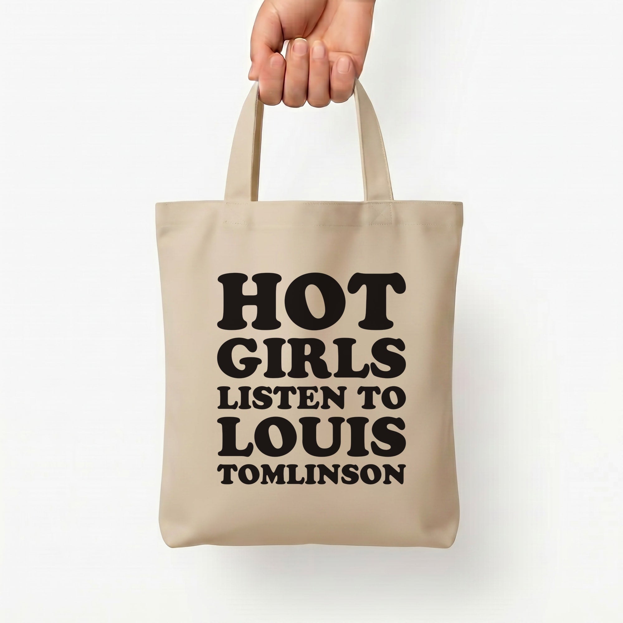 Hot Girls Listen To Louis Tote Bag — Natural / Small