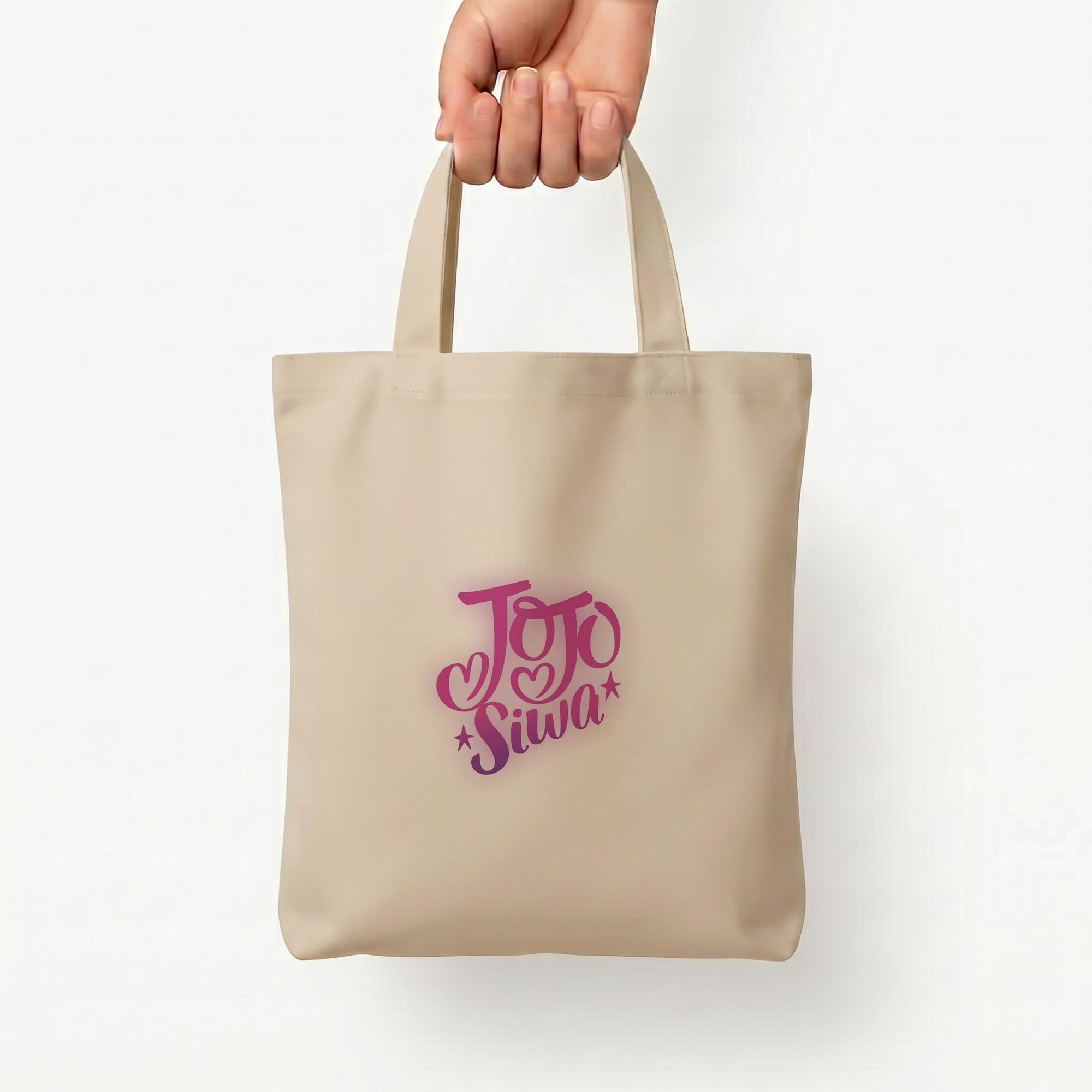 JoJo Siwa Love Heart Tote Bag — Natural / Small