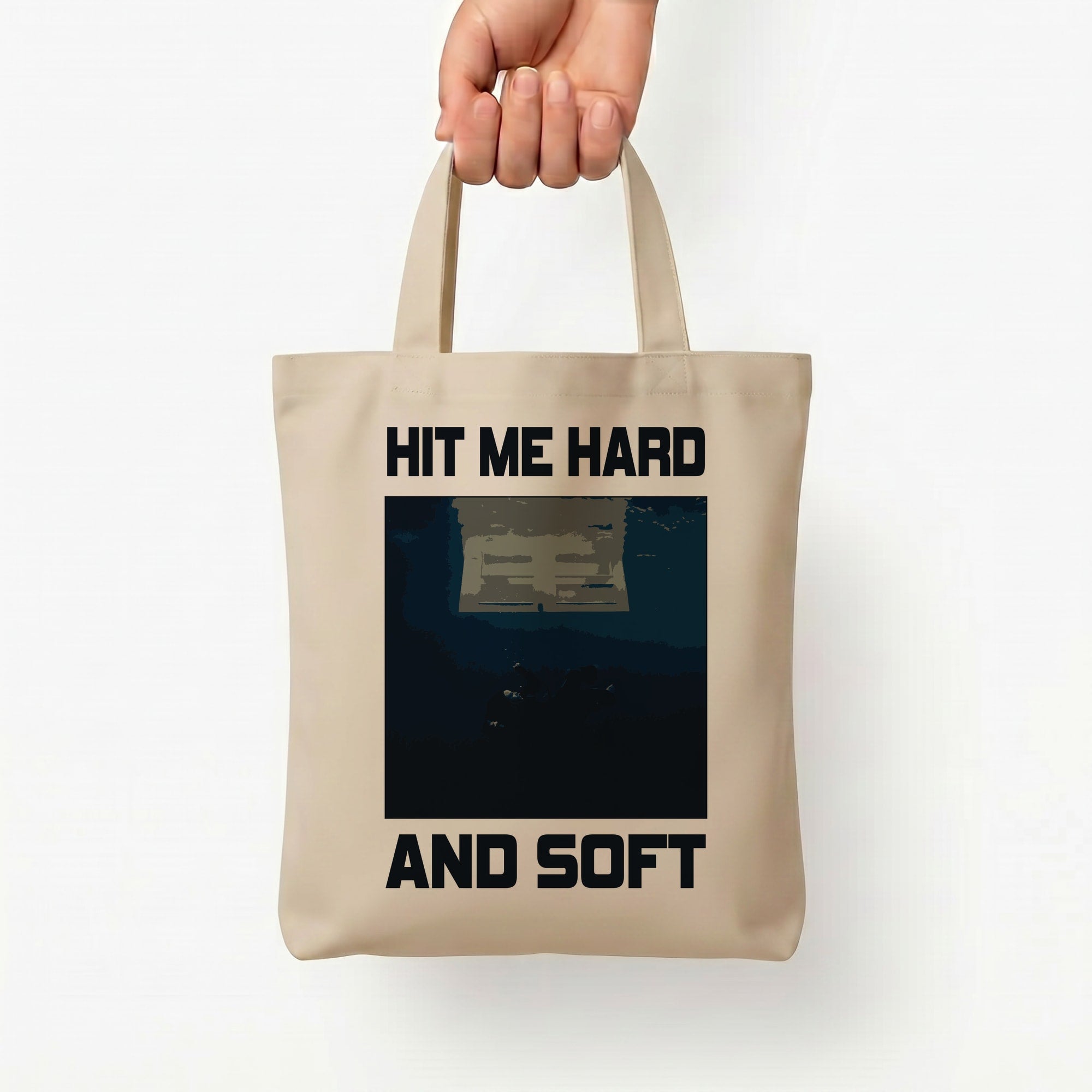 Billie Blue Tote Bag — Natural / Small