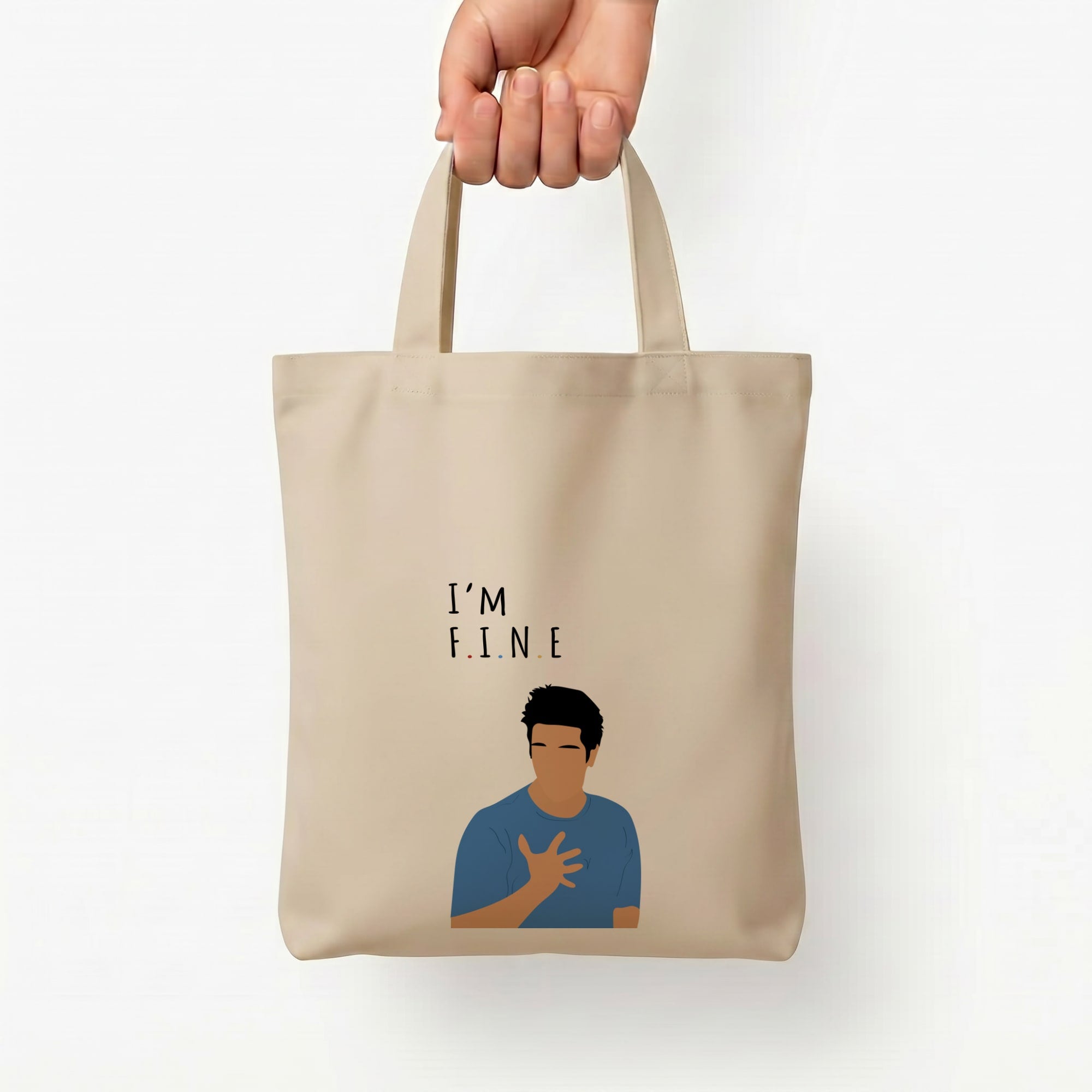 I'm Fine Tote Bag — Natural / Small