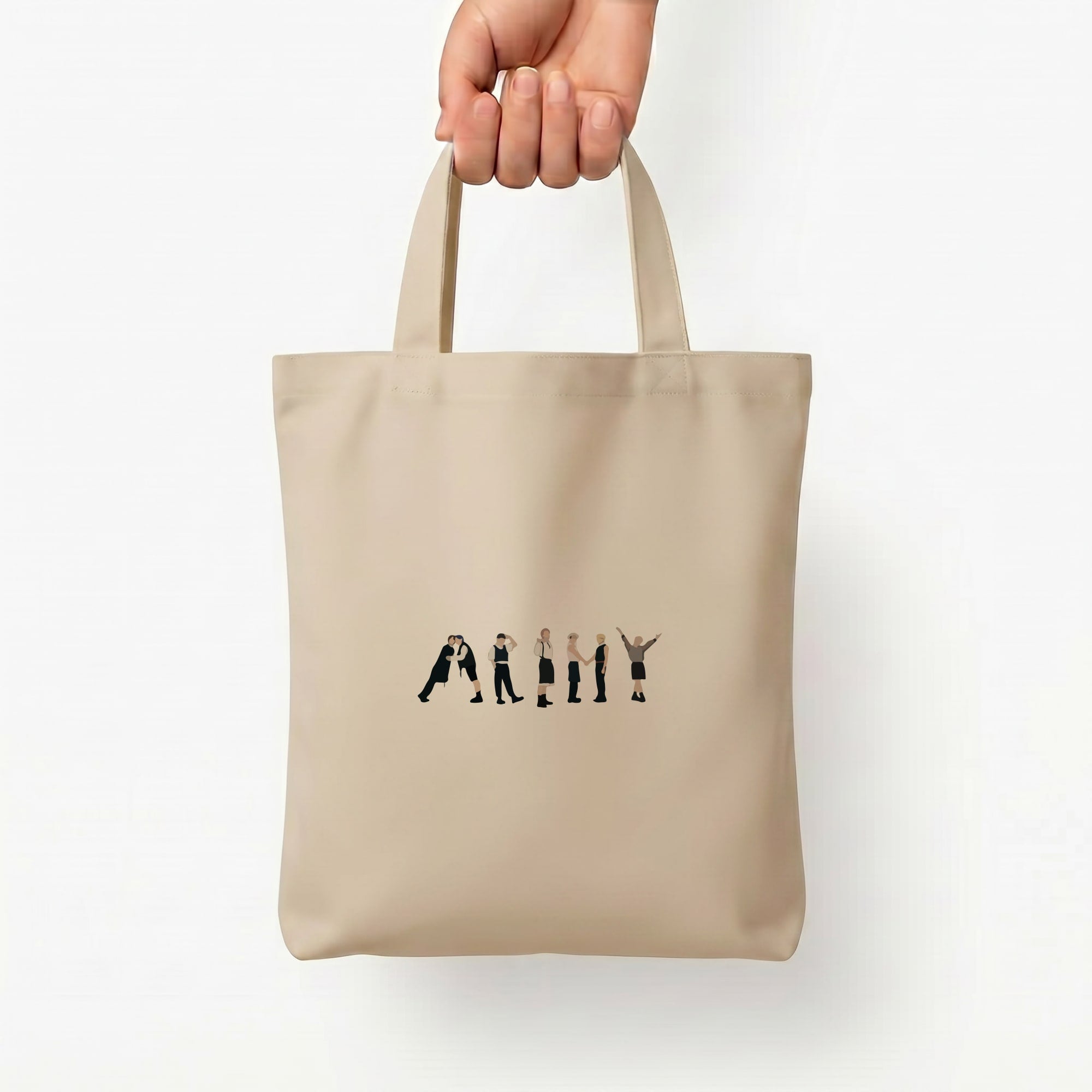 K-Pop Band Army Members Tote Bag — Natural / Small